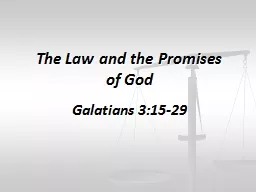 The Law and the Promises of God