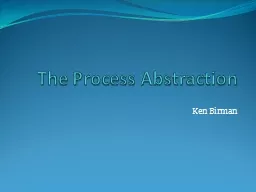 The Process Abstraction
