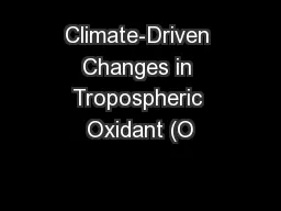 Climate-Driven Changes in Tropospheric Oxidant (O