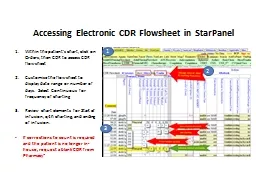 Accessing Electronic CDR Flowsheet in StarPanel