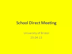 School Direct Meeting