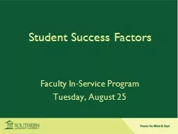 Student Success Factors