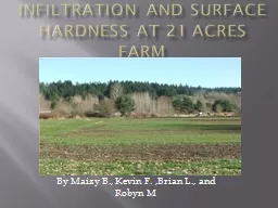 Infiltration and surface hardness at 21 Acres Farm