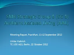 SMB Strategic Group 5 (SG 5)