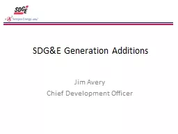 SDG&E Generation Additions