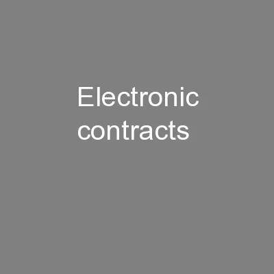 Electronic contracts