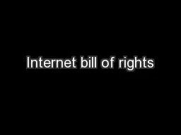 Internet bill of rights