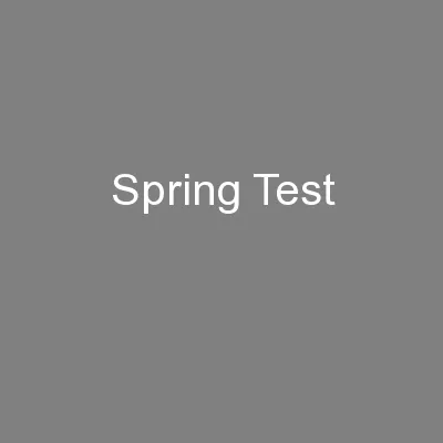 Spring Test