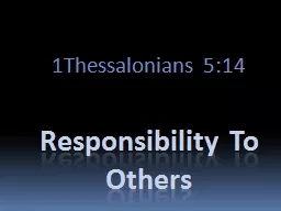 Responsibility To Others