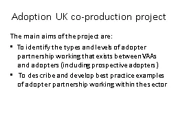Adoption UK co-production project