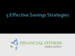 5 Effective Savings Strategies