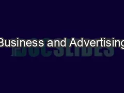 Business and Advertising