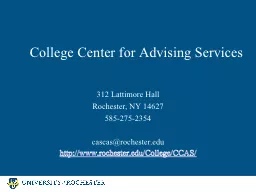 College Center for Advising Services