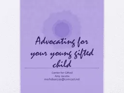 Advocating for your young gifted child