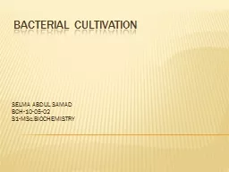 BACTERIAL  CULTIVATION
