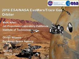 2016 ESA/NASA