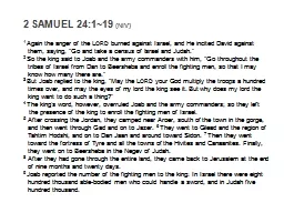 2 SAMUEL 24:1~19