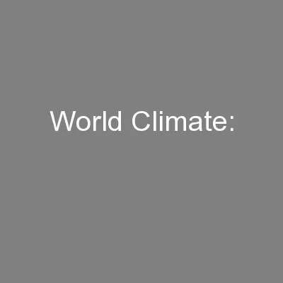 World Climate:
