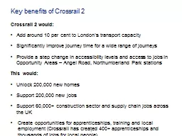 Key benefits of Crossrail 2