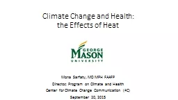 Climate Change and Health: