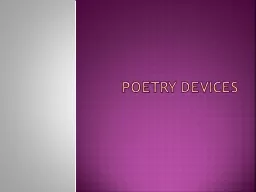 Poetry Devices