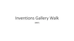 Inventions Gallery Walk