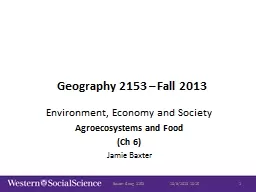 Geography 2153 – Fall 2013