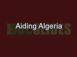 Aiding Algeria