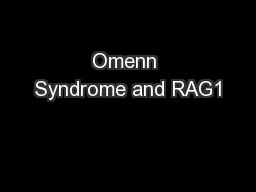 Omenn Syndrome and RAG1