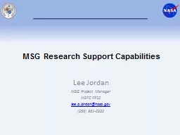 MSG Research Support Capabilities