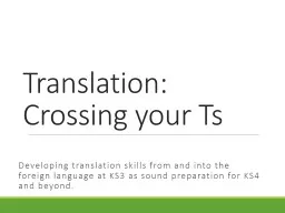 Translation: Crossing your
