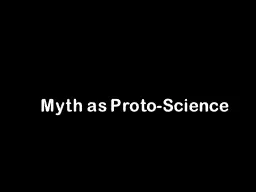 Myth as Proto-Science