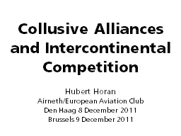 Collusive Alliances and Intercontinental Competition