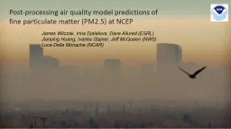 Post-processing air quality model predictions of