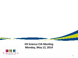 HS Science CIA Meeting