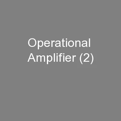 Operational Amplifier (2)