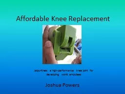 Affordable Knee Replacement