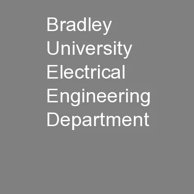 Bradley University Electrical Engineering Department