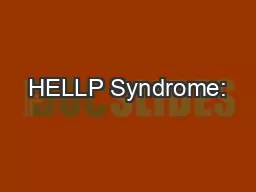 HELLP Syndrome: