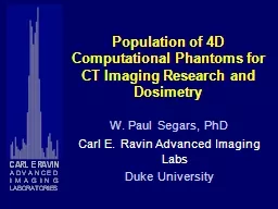 Population of 4D Computational Phantoms for CT Imaging Rese