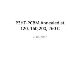 P3HT-PCBM Annealed at