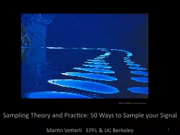 Sampling Theory and Practice: 50 Ways to Sample your Signal