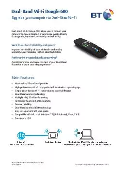 Product Data Sheet Dual Band Wi Fi Dongle  Issue  Version