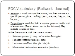 EOC Vocabulary (