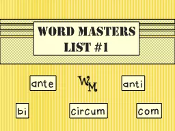M W Word Masters
