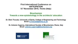 First International Conference on