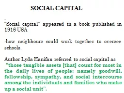 Social capital theory