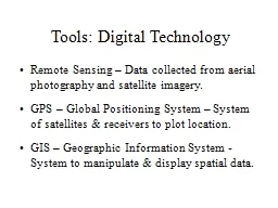 Tools: Digital Technology