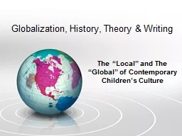 Globalization, History, Theory & Writing