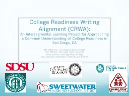 College Readiness Writing Alignment (CRWA):